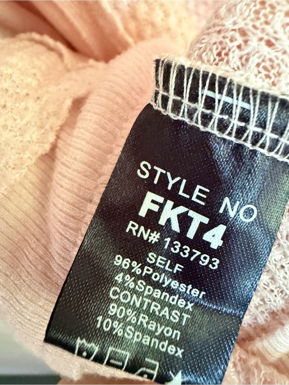 POL Pink Relaxed Fit Two-Tone Waffle Knit Tunic Tank Top L Large - Picture 6 of 6